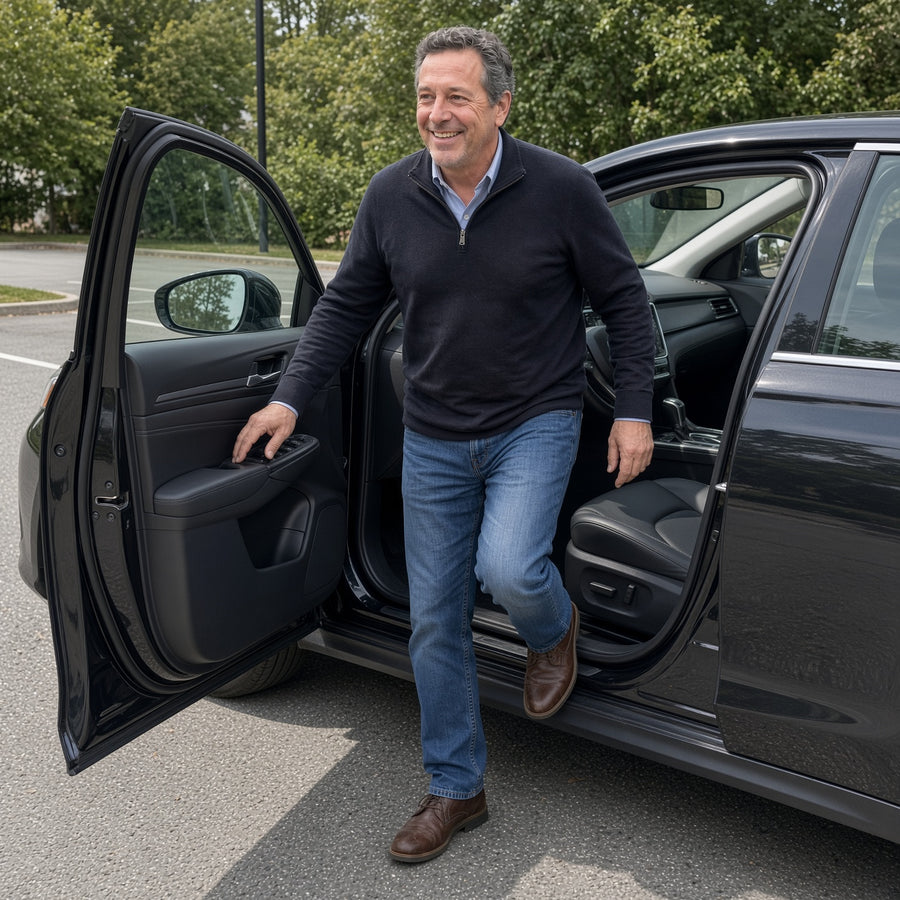 Getting out of the car